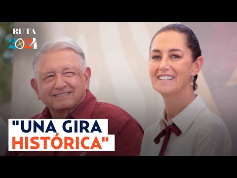 ¡AMLO y Sheinbaum se fueron de gira! La virtual ganadora supervisó obras y escuchó a la gente