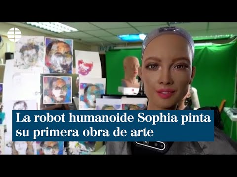 La robot humanoide Sophia pinta su primera obra de arte digital