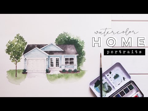 Watercolor Home Portraits | Illustrating + Painting Houses