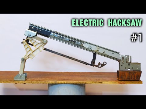 SIMPLEST !!! Make a Power Hacksaw using DC Motor