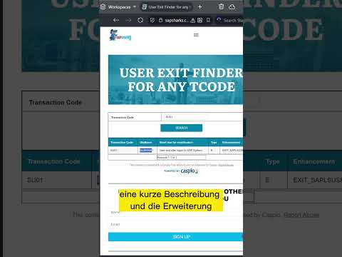 Deine Website für SAP User Exits! (Jede Transaktion!) 🚀