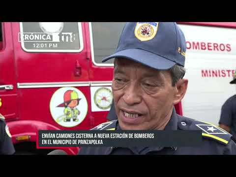 Envían camiones de bomberos a nueva estación en Prinzapolka - Nicaragua