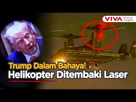 Detik-detik Helikopter Bawa Presiden Trump Ditembak Laser Merah Misterius