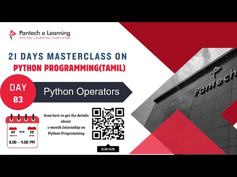 Day 03 –  Python Operators – Python Tamil Masterclass