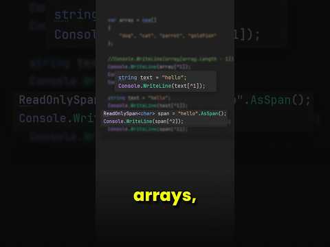 Weird array indexing in C#
