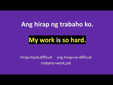 TAGALOG ENGLISH PHRASES USING IS