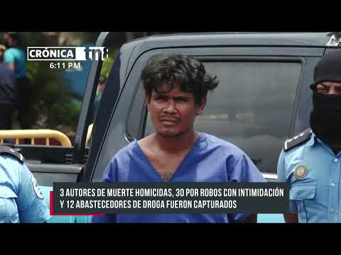 Tres homicidas capturados por la Policía Nacional de Nicaragua