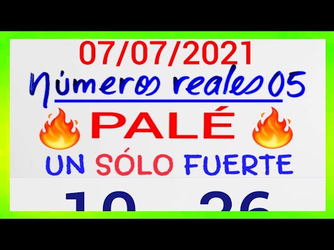 NÚMEROS PARA HOY 07/07/21 DE JULIO PARA TODAS LAS LOTERÍAS...!! Números reales 05 para hoy....!!