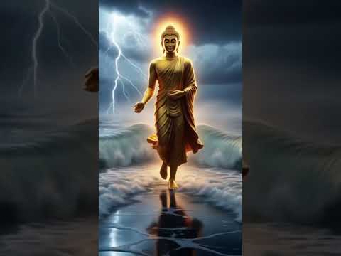 Even in chaos, one step of compassion brings stillness to the storm.#buddha #buddhism #buddhist