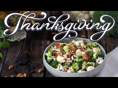 Thanksgiving Side Dishes: Broccoli and Cauliflower Salad