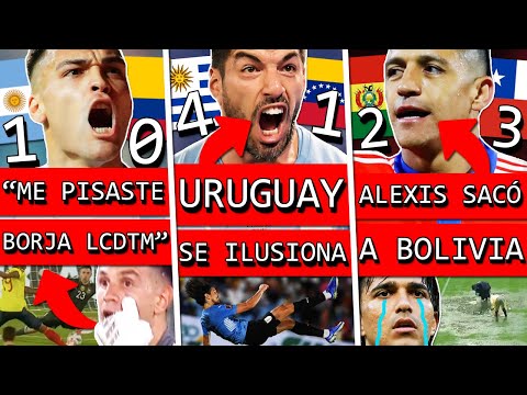 ARGENTINA hunde a COLOMBIA+ DIBU explota vs BORJA+ URUGUAY golea a VENEZUELA+ CHILE elimina BOLIVIA