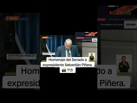Homenaje del Senado a expresidente Sebastián Piñera #urgente #chile #chilenos #suscriptores #chileno