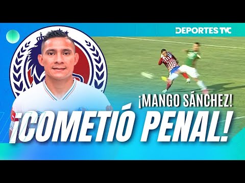Penal a favor de Marathón, jugada comprometida del 'Mango' Sánchez sobre Damin Ramírez