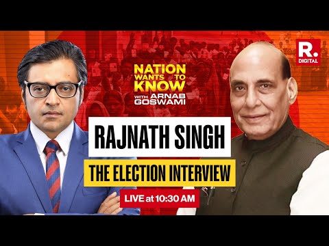 LIVE: Arnab's Mega Exclusive With Rajnath Singh | Nation Wants To Know | Elections 2024