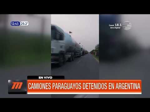 Argentina retiene camiones paraguayos de gas
