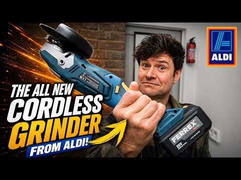 ALDI Ferrex All New 20V 4ah Cordless Angle Grinder and Combo drill Tool Review by Trev's Blog