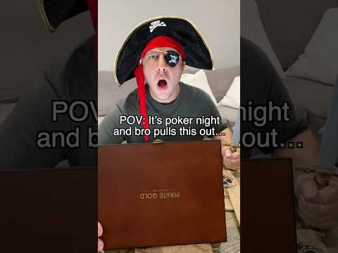 Poker night just got an upgrade. 🏴‍☠️#gifted #poker