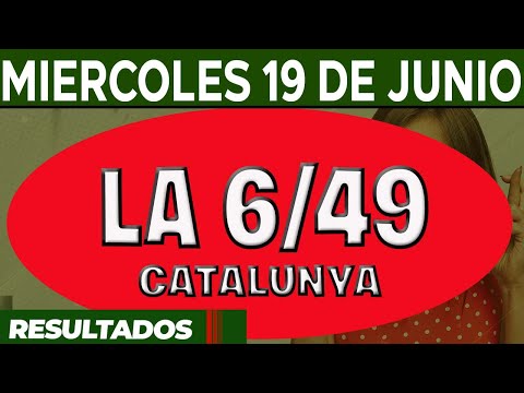 Resultado del sorteo 6-49 del Miércoles 19 de Junio del 2024.