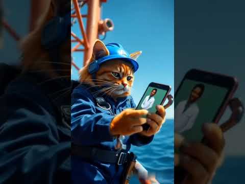 chat technicien marin, que va t'il arriver à sa femme après son départ pour le boulot ???#meawmeaw