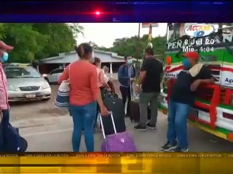 Alrededor de 100 nicaragüenses procedentes de Panamá arribaron al país