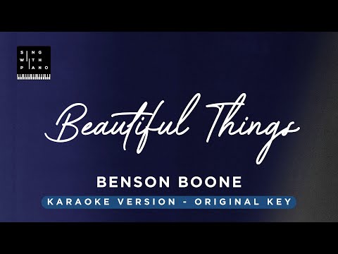 Beautiful Things - Benson Boone (Original Key Karaoke) - Piano Instrumental Cover with Lyrics