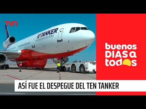 Para el combate del fuego: Así fue el despegue del Ten Tanker desde Antofagasta a Concepción | BDAT