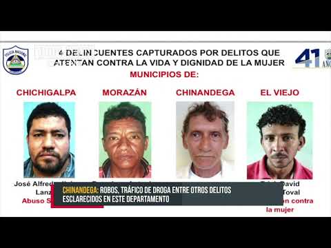 Policía captura a 12 delincuentes por delitos de peligrosidad en Chinandega - Nicaragua