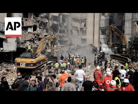 Beirut suburb wakes up to collapsed buildings after Israeli airstrike kills 31