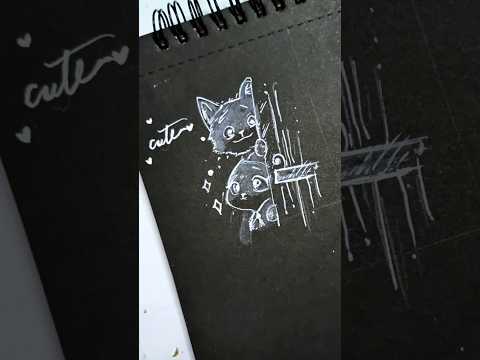 “Cute Cat Duo 🐱✨ | Adorable Sketch Art” #art #satisfying #viral #shorts 🤍✨