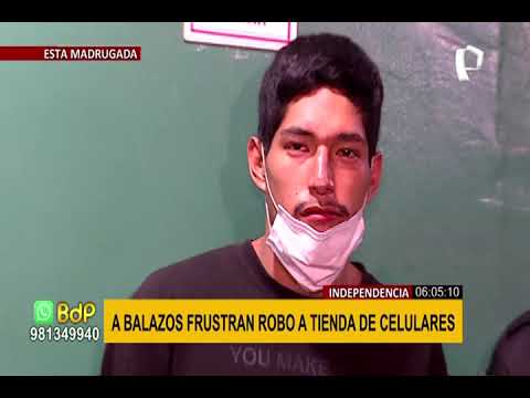 Balacera en Independencia: policía se enfrenta a ladrones y frustra robo a tienda de celulares