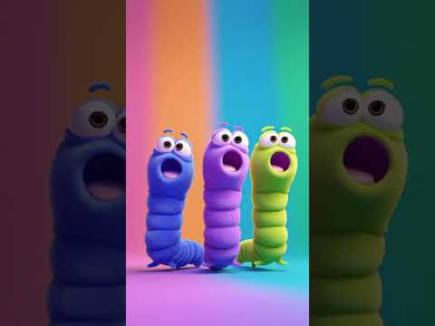 Ooww Worms Trio 😍🐛🌈🎶 #viralshorts