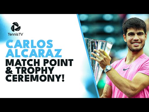 Carlos Alcaraz Match Point & Trophy Ceremony | Indian Wells 2023