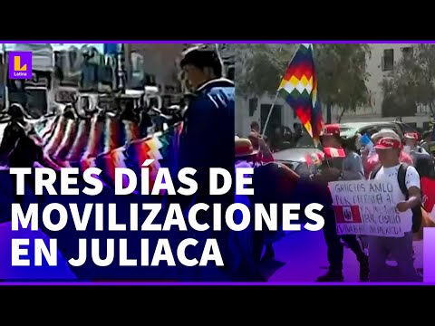 Protesta en Juliaca: Los dirigentes aclararon que serán tres días de movilizaciones