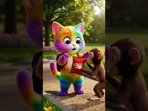 Cute Kittenโs Sweet Revenge on the Naughty Monkey ๐น๐ | Funny Pets #cutekitten #funny