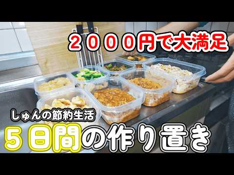 【1人暮らし節約生活】平日5日分の作り置きおかず8品!!