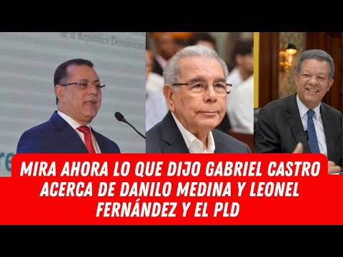 MIRA AHORA LO QUE DIJO GABRIEL CASTRO ACERCA DE DANILO MEDINA Y LEONEL FERNÁNDEZ Y EL PLD