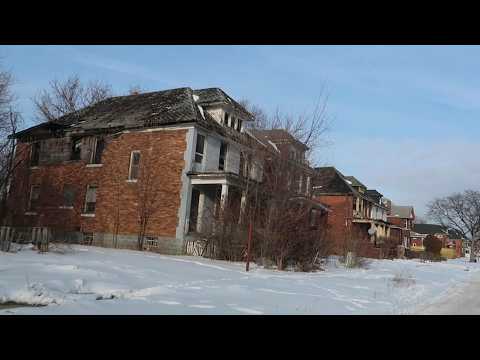 DETROIT IN THE DEAD OF ONE OF IT'S COLDEST WINTERS IN RECENT MEMORY