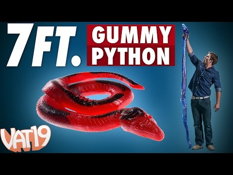 26-Pound Gummy Python is a 7 foot long candy snake!