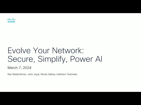 #CiscoChat: Evolve Your Network: Secure, Simplify, Power AI