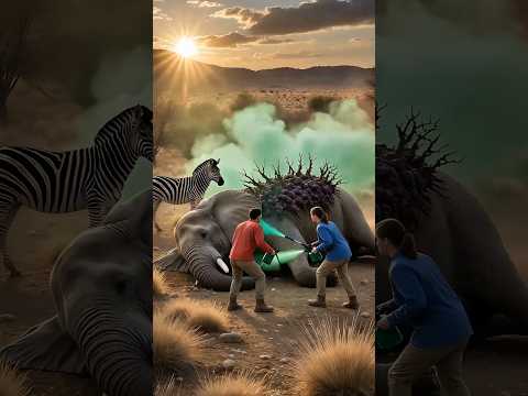 The Elephant Healed from a Terrible Disease