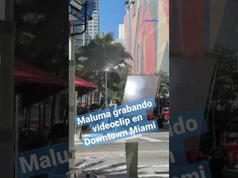 Maluma graba videoclip en Downtown Miami #miami #maluma