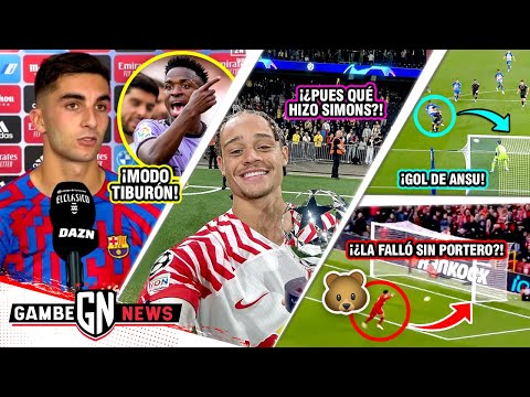 FERRÁN IGNORA a VINICIUS| ¡INCREÍBLE CAMBIO con XAVI SIMONS!|GOL de ANSU FATI y  DE DARWIN