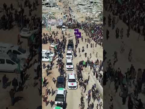 Three Israeli hostages and hundreds of Palestinians released