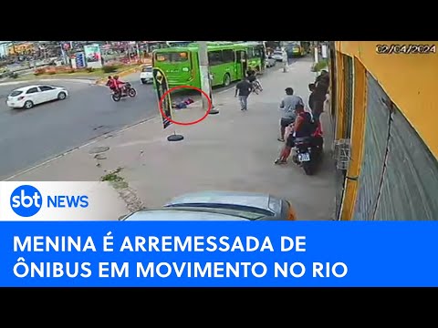Menina é arremessada de ônibus em movimento no Rio de Janeiro