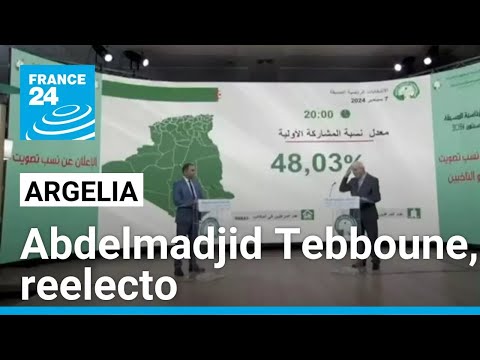 Presidente de Argelia habría sido reelegido con mayor participación en estos comicios • FRANCE 24