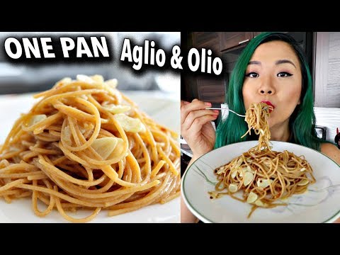 ONE PAN AGLIO E OLIO (garlic & oil) EASY VEGAN RECIPE // Cook With Me