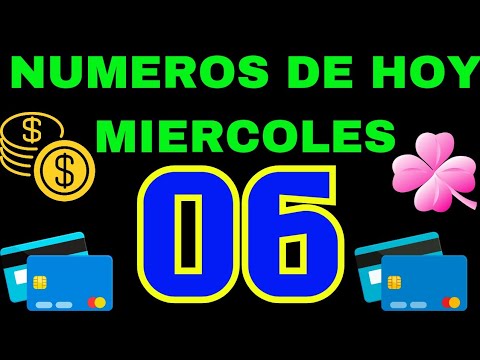 NÚMEROS DE LA SUERTE PARA HOY 06 NÚMEROS BUENOS PARA HOY 06 DE JUNIO  2024