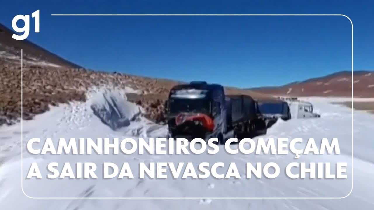 Caminhoneiros presos em nevasca no Chile começam a ser retirados