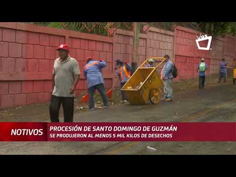 Al menos 5 mil kilos de desechos reciclables se recaudaron durante procesión de Santo Domingo