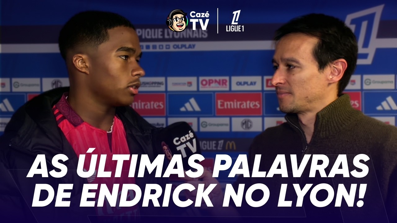 ENDRICK FALA PELA ÚLTIMA VEZ COM A CAMISA DO LYON! | LIGUE 1